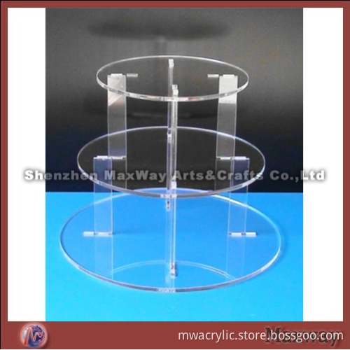 Elegant Transparent Round 3 Tiers Acrylic Cupcake Stand